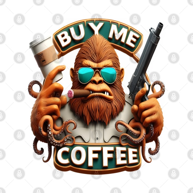 Monkey Armed With Caffeine Buy Me A Coffee by coollooks