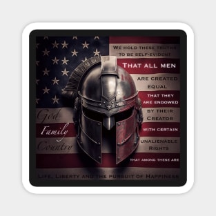Spartan Helm Declaration of Independence Magnet