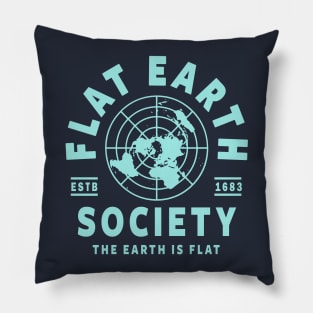 FLAT EARTH SHIRT, FLAT EARTH SOCIETY T-SHIRT, FLAT EARTHER Pillow