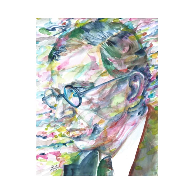 SARTRE - watercolor portrait .2 by lautir