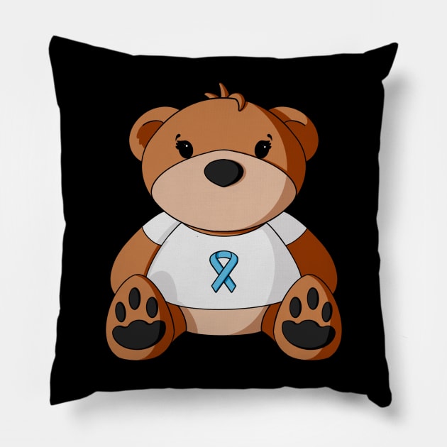 Prostate Cancer Awareness Teddy Bear Pillow by Alisha Ober Designs