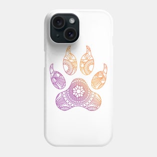 Dog Paw Print Mandala Phone Case