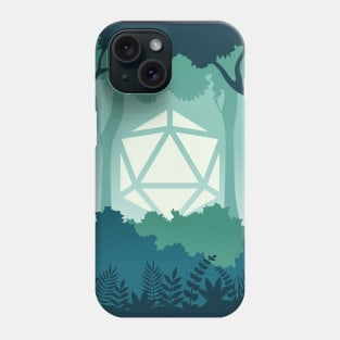 Deep Jungle Polyhedral D20 Dice Sun Forest RPG Landscape Phone Case