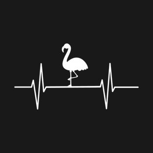 flamingo heartbeat, flamingo lovers, flamingo lady gift T-Shirt