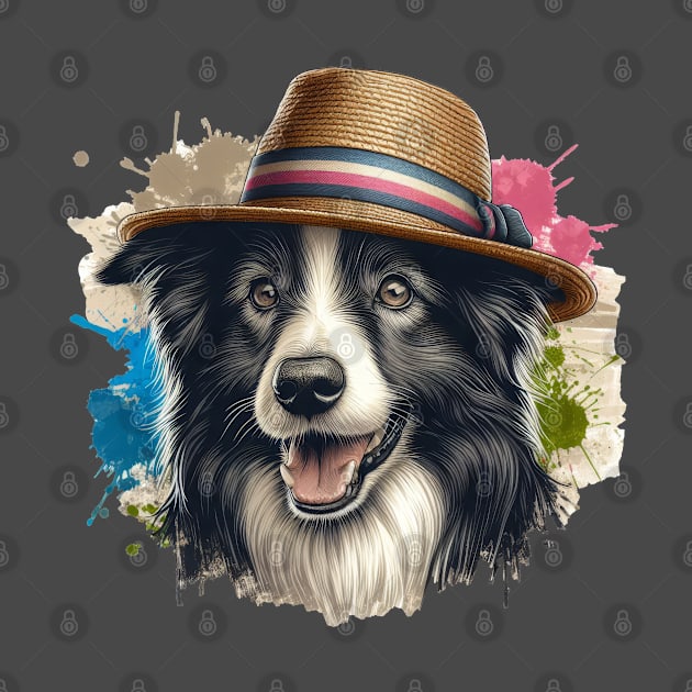 Border Collie Splash Art by Automotive_King