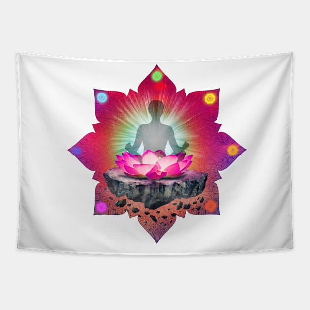 yoga time Tapestry by MARK ASHKENAZI