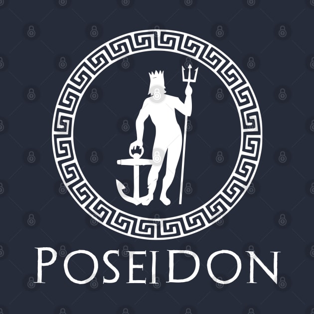 Ancient Greek Mythology Poseidon God Of Sea And Sailors by Styr Designs