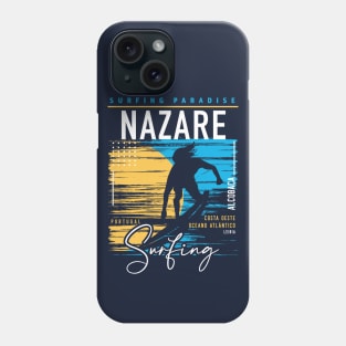 Retro Nazare Portugal Surfing // Surfers Paradise // Surf Portugal Phone Case