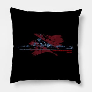 Scuba Diving shipwreck in Madeira - Corveta Afonso Cerqueira with the diving flag behind Pillow