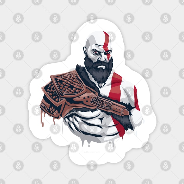 Kratos God of war Magnet by dbcreations25