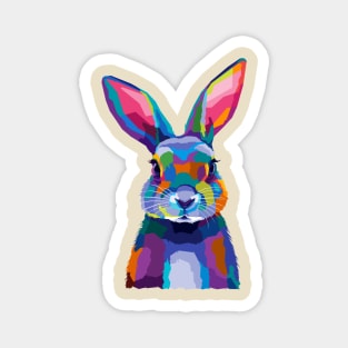 Rabbit Wpap Pop Art Magnet