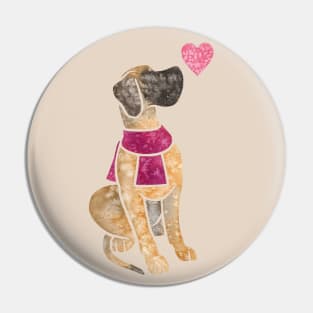 Great Dane (fawn) Pin