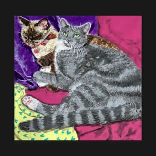Siamese cat acrylic painting T-Shirt