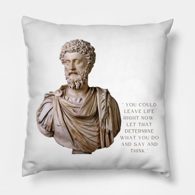 Marcus Aurelius the great philosopher emperor Pillow by Stoiceveryday