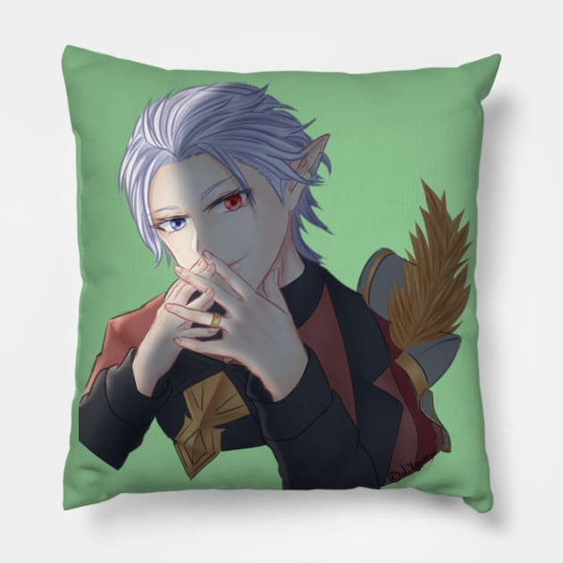 Valentine Grimnir (Granblue Fantasy) Pillow by Lilynee-