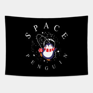 Space Penguin Tapestry