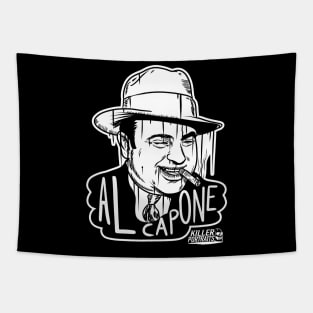 al capone killer portraits black Tapestry