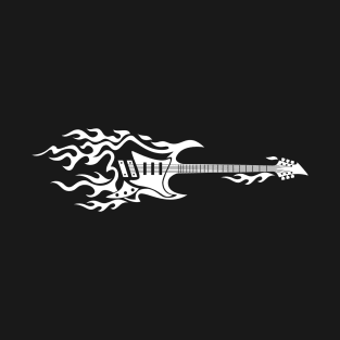 Electric Guitar Fire Illustration T-Shirt