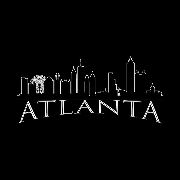 The Love For My City Atlanta Skyline Great Gift For Everyone Who Likes This Place. T-Shirt by gdimido