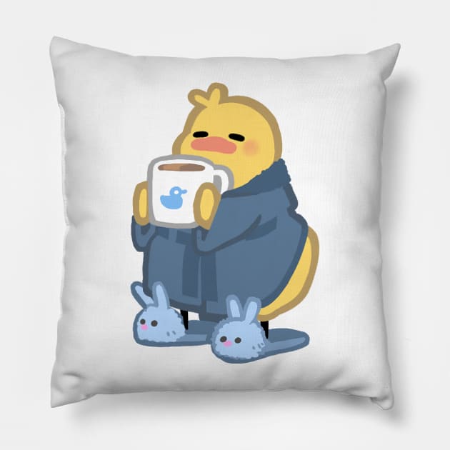 Quarantine Pijama Birdblob Pillow by Sabtastic