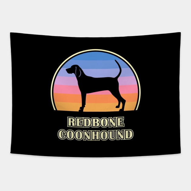 Redbone Coonhound Vintage Sunset Dog Tapestry by millersye