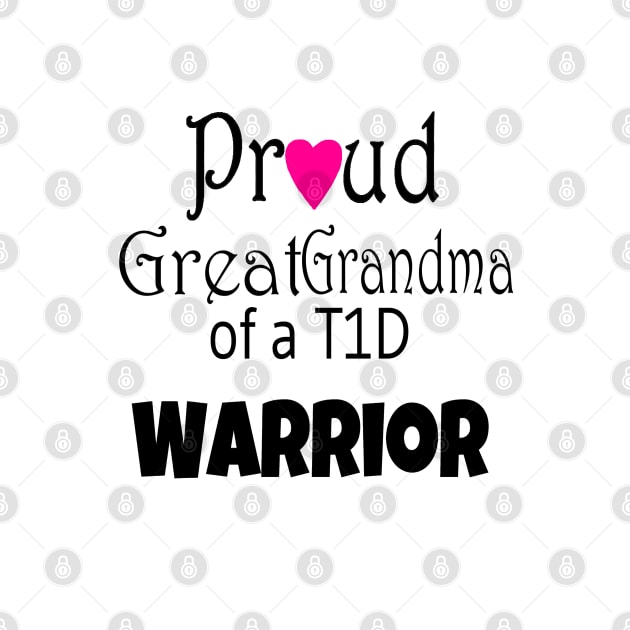 Proud Great Grandma - Black Text - Pink Heart by CatGirl101