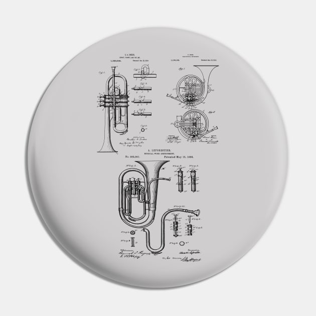 Classical Musician Brass Instruments Patents Pin by MadebyDesign