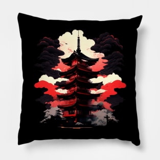 japanese pagoda apocalypse background Pillow