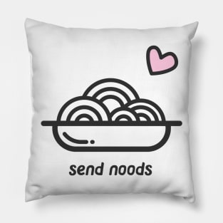 Cute Send Noods Noodle Soup Funny Minimalist Design Pillow