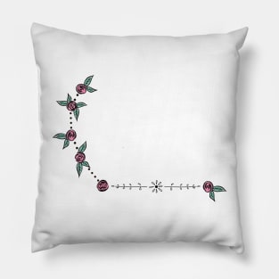 Corona Australis (Southern Crown) Constellation Roses and Hearts Doodle Pillow