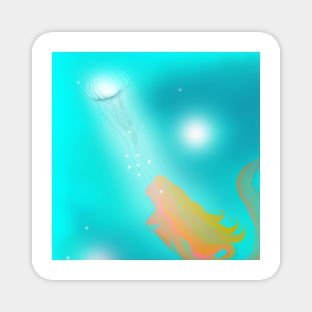 Mermaid Light Magnet by digitaldoodlers