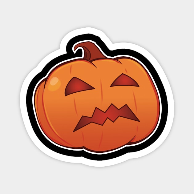 Jack-O-Lantern Halloween Tee Magnet by Lime Spring Studio