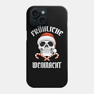 Skull Merry Christmas Skeleton Funny Santa Rocker Phone Case