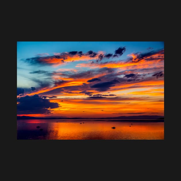 Sunset Over the Great Salt Lake by UnderBlackLight