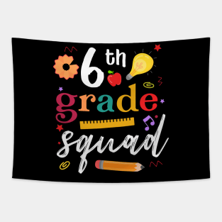 6th Grade Squad Back To School Tapestry