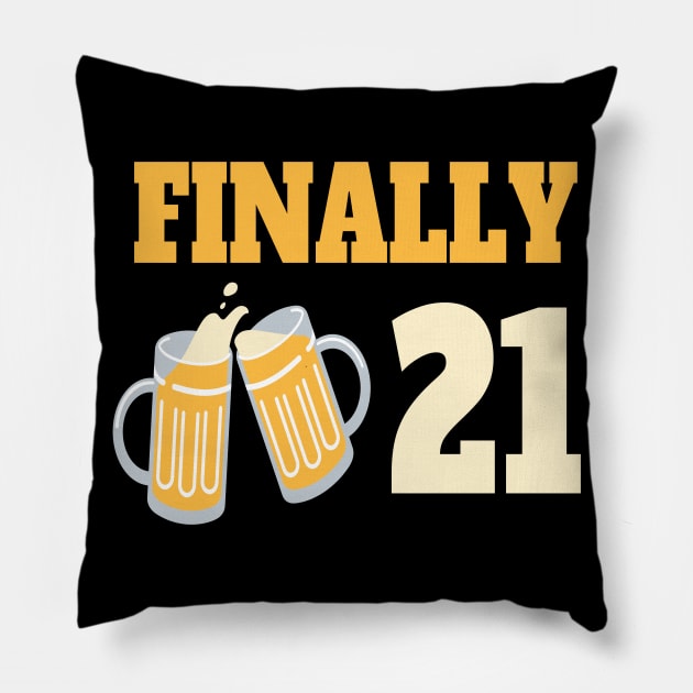 21st birthday Pillow by Houseofwinning