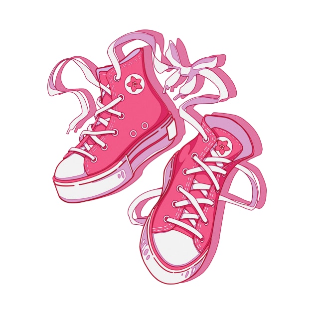 The cute pink shoes by AnGo