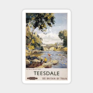 Teesdale, County Durham - BR, NER - Vintage Railway Travel Poster - 1958 Magnet