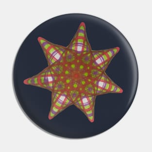 Spirograph Bright Star Pattern Pin