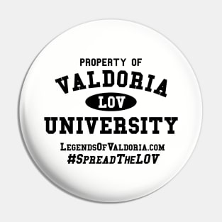 Vintage College University Property of Valdoria University Pin