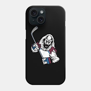 Ice Hockey Yeti Bigfoot Colorado Mountain Snow Beast Logo Phone Case