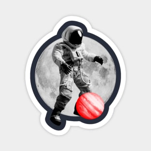 astronaut playing Volleyball Magnet