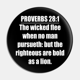 Proverbs 28:1 King James Version Bible Verse Pin