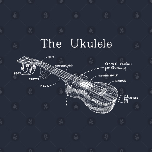 The Ukulele (white design) by Distinct Designz