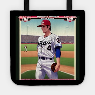 Vintage Baseball Pitcher Poster Tote