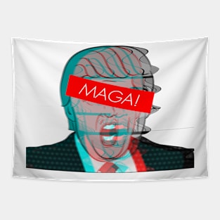 MAGA glitch Tapestry