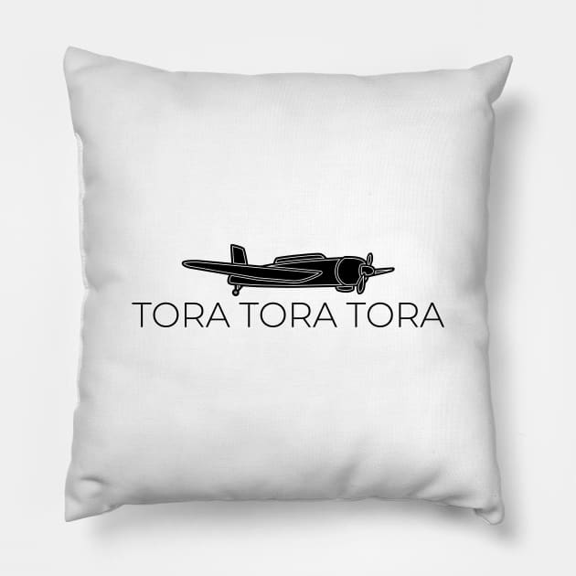 Tora Tora Bomber Plane World War II Pillow by notami