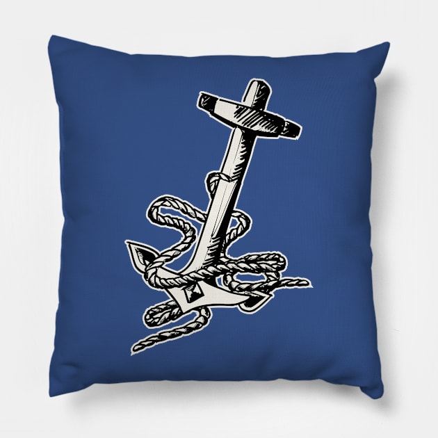 Handdrawn Anchor Pillow by CheesyB