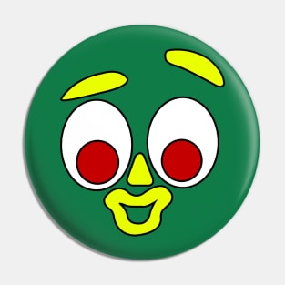 Gumby Happy Face Pin