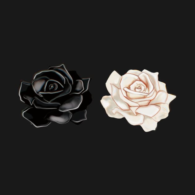 Floral Light And Dark Roses by xsaxsandra